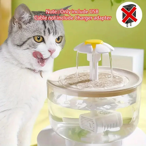 5V USB Powered Whisper-Quiet Automatic Pet Water Fountainfor Cats dog - Food-Grade Pp Material