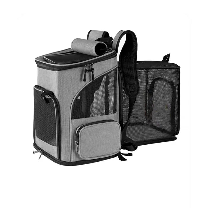 Breathable Pet Cat Carrier Backpack Foldable Pet Carrier Transport Travel Bag Expandable Large Capacity Creative